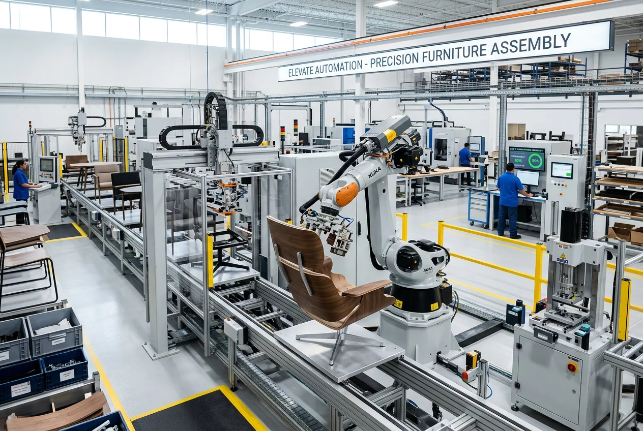 Modern assembly line using formaldehyde-free resins